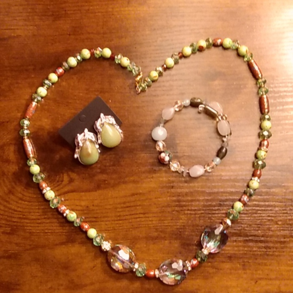 6/$20  Cloisonne Necklace, bracelet, and earrings set